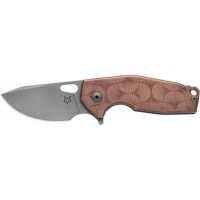 Складной нож Fox COP SURU FX-526LE, сталь CPM 20CV, рукоять медь/титан купить в 