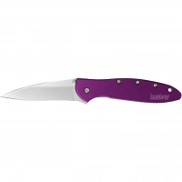 Складной нож Leek — KERSHAW 1660PUR, сталь Sandvik™ 14C28N, рукоять анодированный алюминий фиолетового цвета купить в 